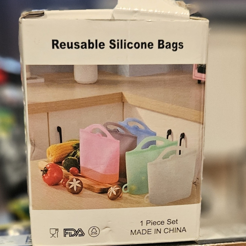 Reusable Silicone Bag  - Grey